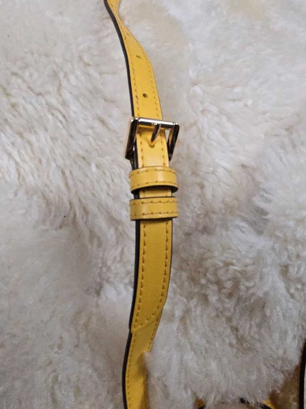 Michael Kors Yellow Pebbled Leather Mini Satchel